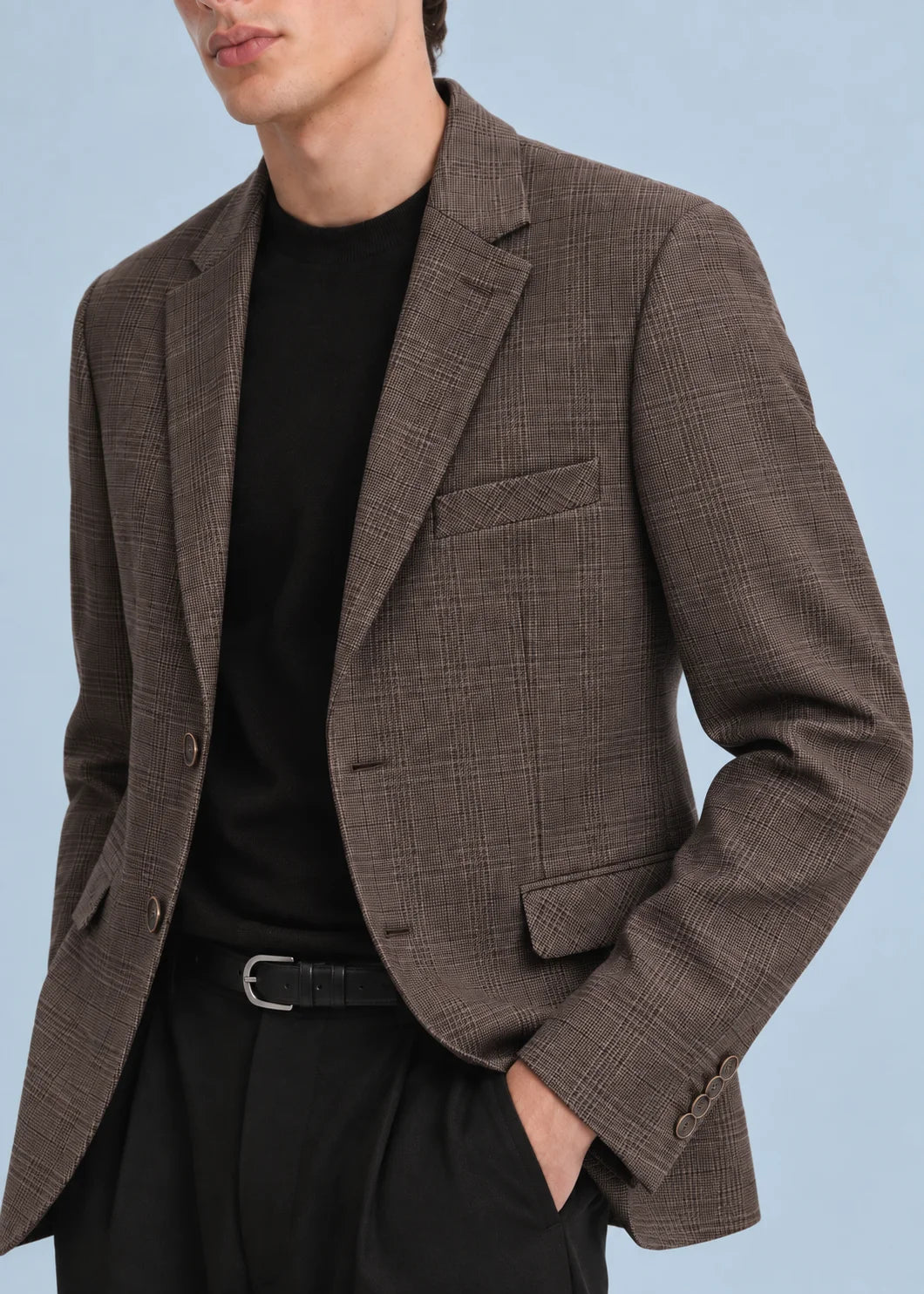 Espresso Tailored Check Blazer