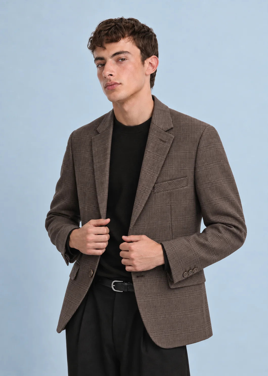 Espresso Tailored Check Blazer