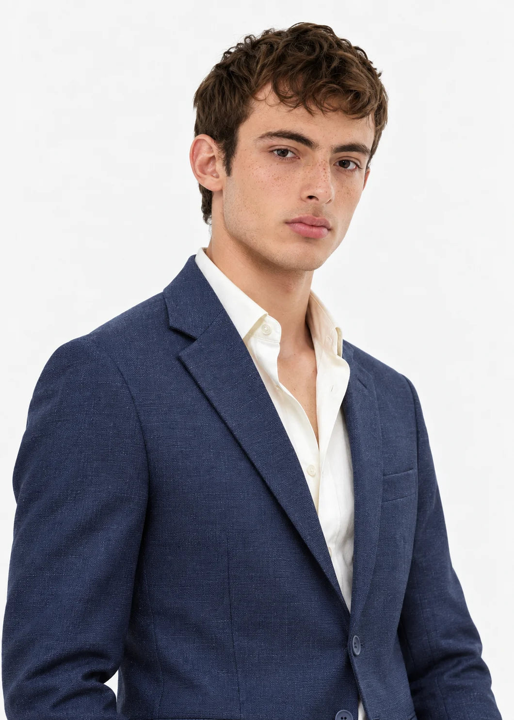 Navy Luxe Textured Blazer