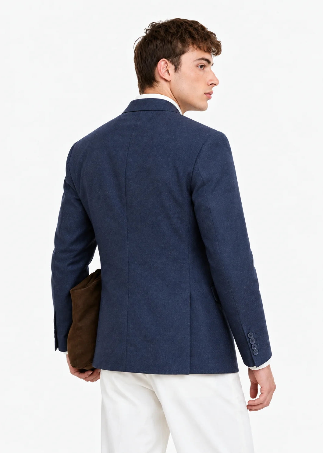 Navy Luxe Textured Blazer