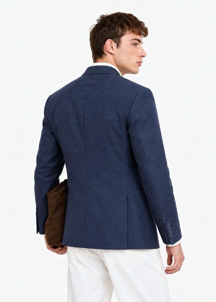 Navy Luxe Textured Blazer