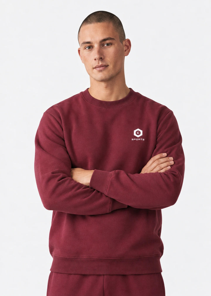 Fleece Sweatshirt Maroon