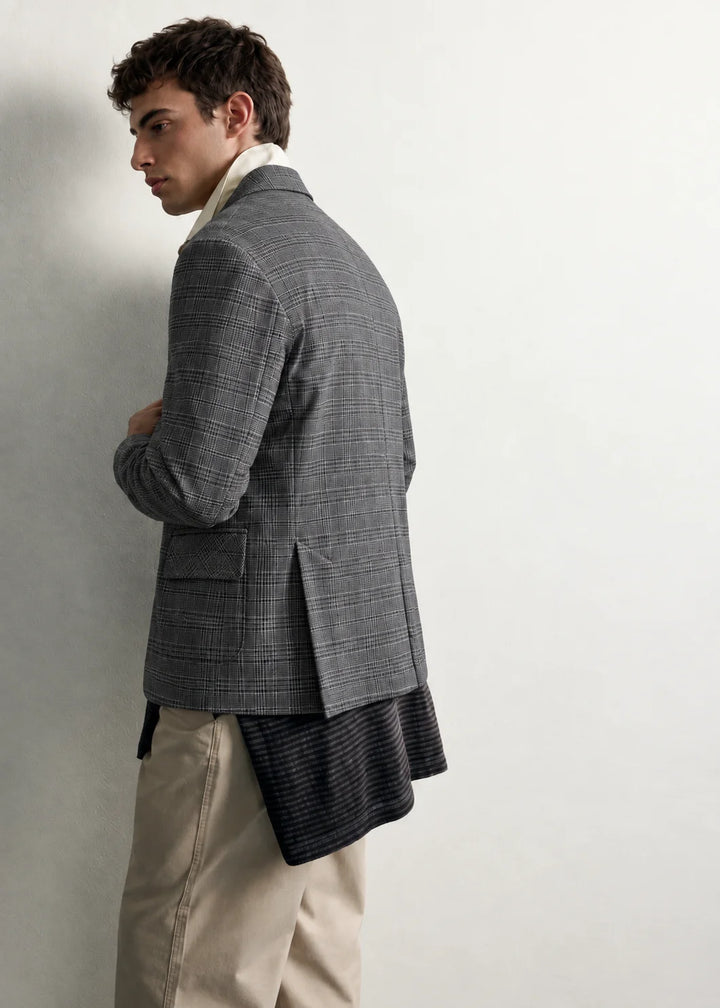 Graphite Tailored Check Blazer