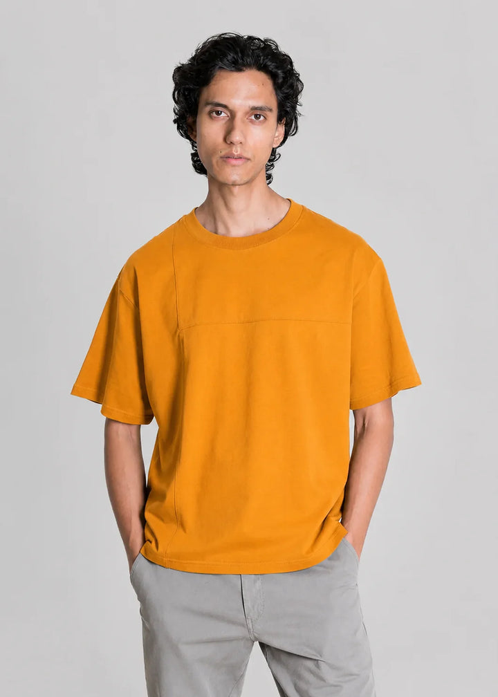 Mustard Seam Detail T-Shirt