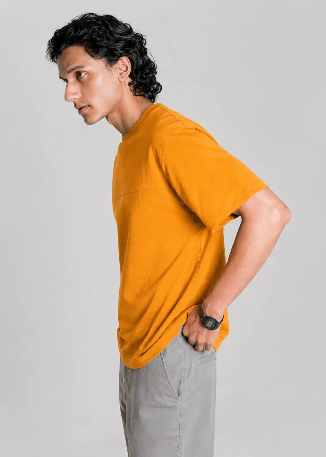 Mustard Seam Detail T-Shirt