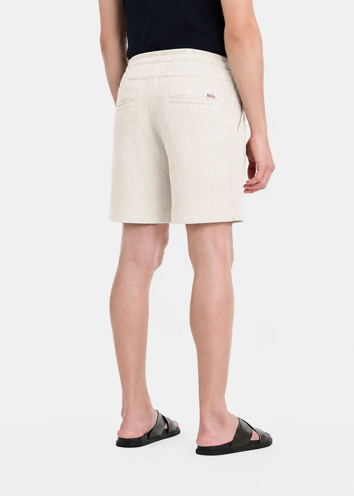 Ivory Waffle Knit Shorts