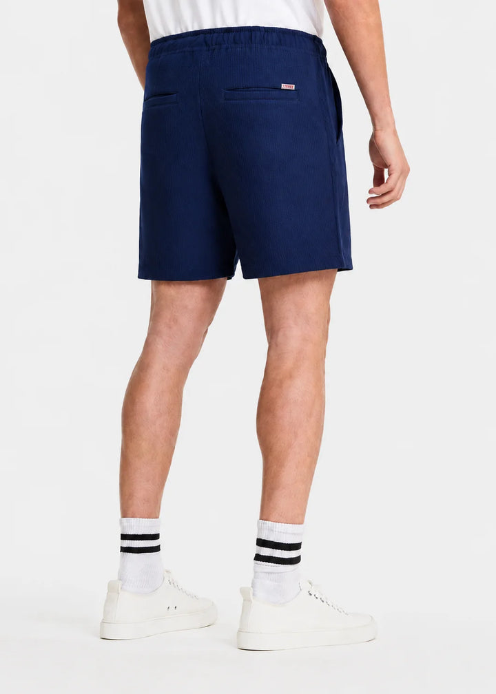 Midnight Navy Waffle Knit Shorts