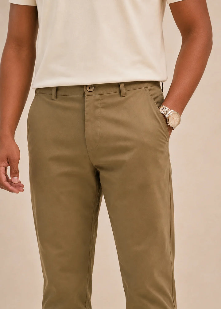 Brown Stretch Chinos