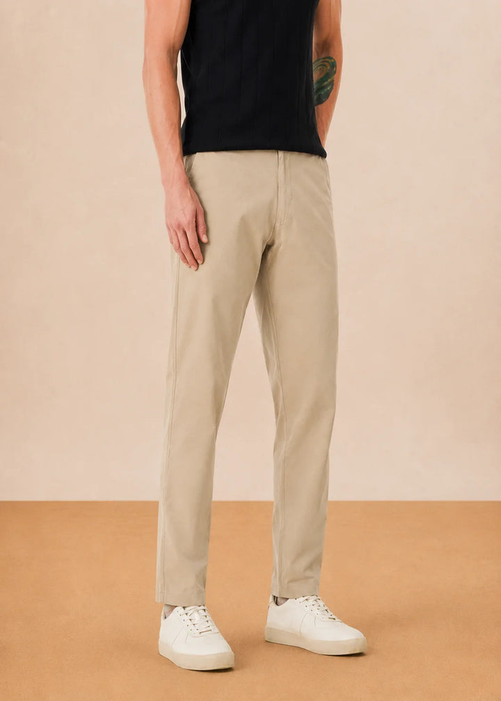 Stone Beige Stretch Chinos