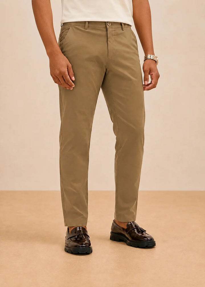 Brown Stretch Chinos