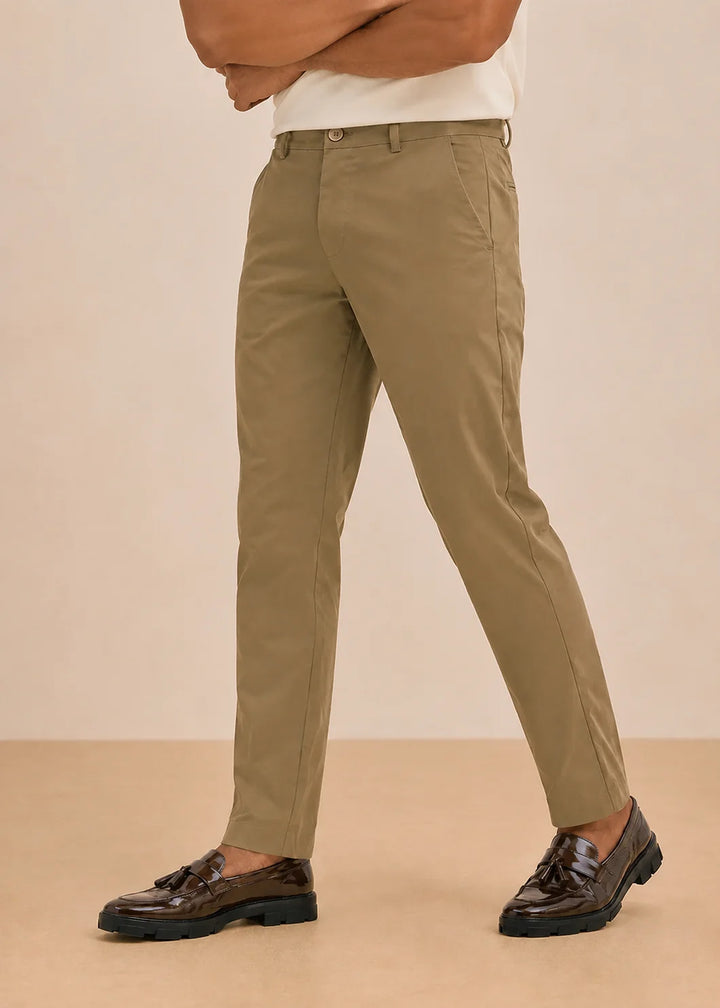 Brown Stretch Chinos