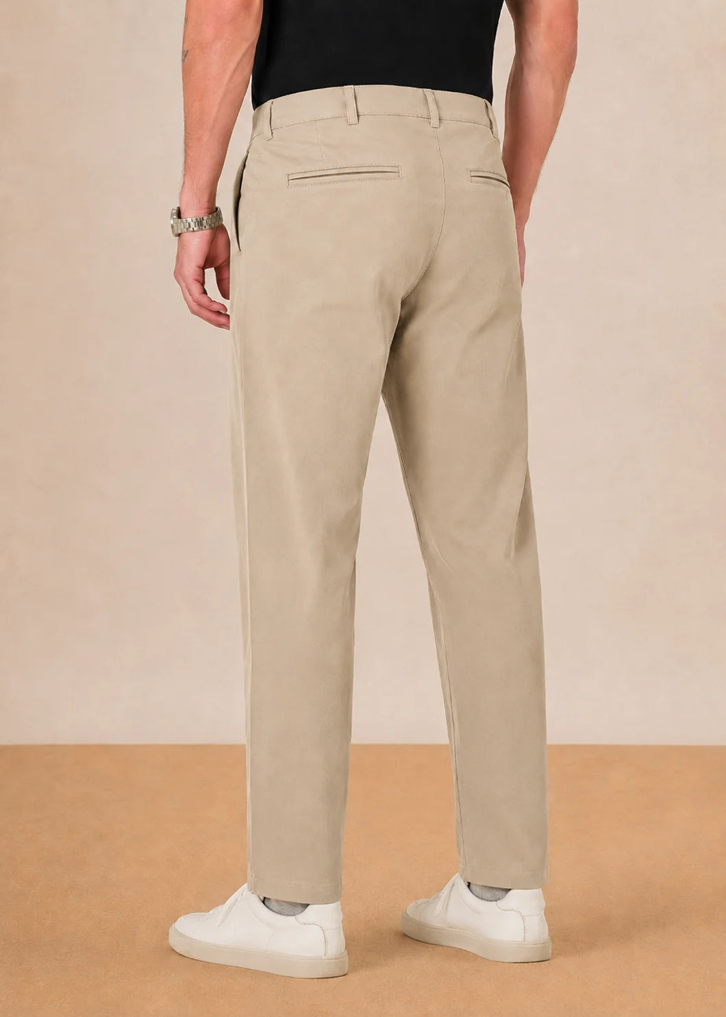 Stone Beige Stretch Chinos