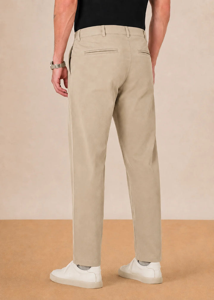 Stone Beige Stretch Chinos