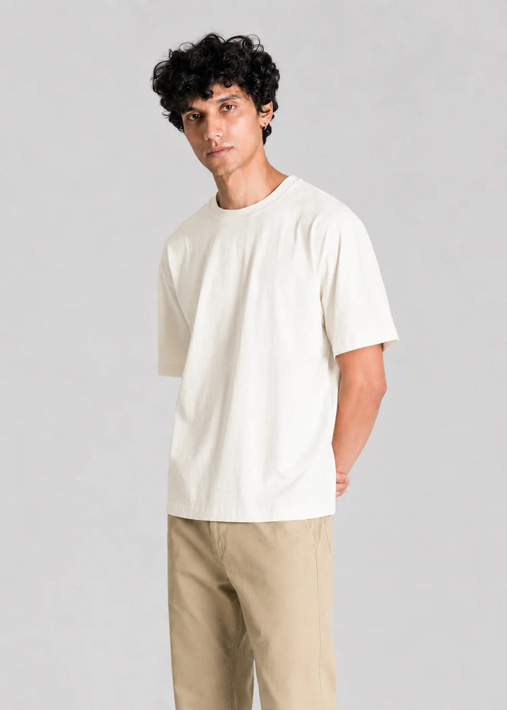 Heavy Box-Fit T-shirt — off white