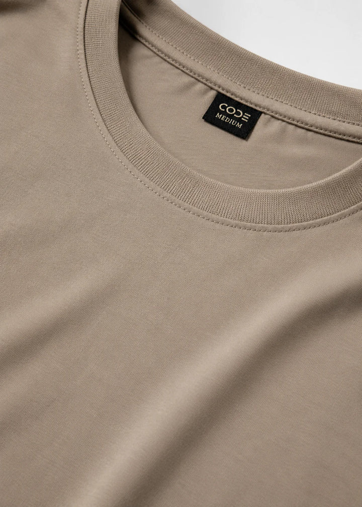 Oversized Cotton Stretch T-Shirt Pack of 2 - Black & Khaki