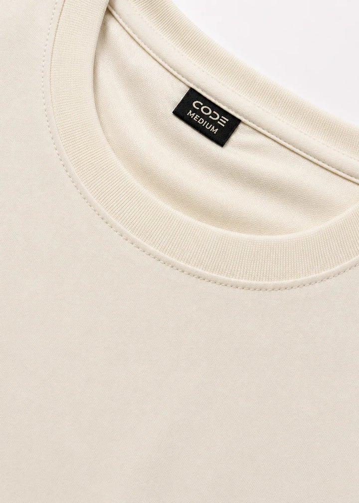 Heavy Box-Fit T-Shirt Pack of 2 - Brown & Off White