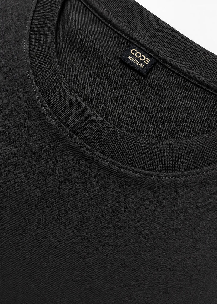 Heavy Box-Fit T-shirt — Black