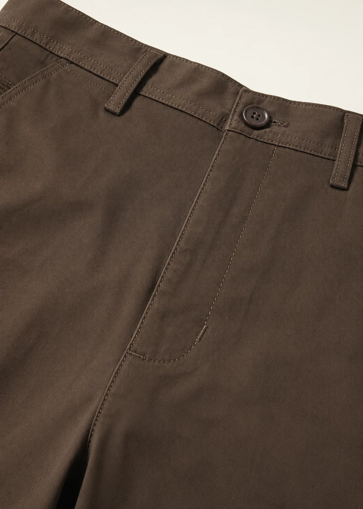 Dark Brown Stretch Chinos Cotton Pant