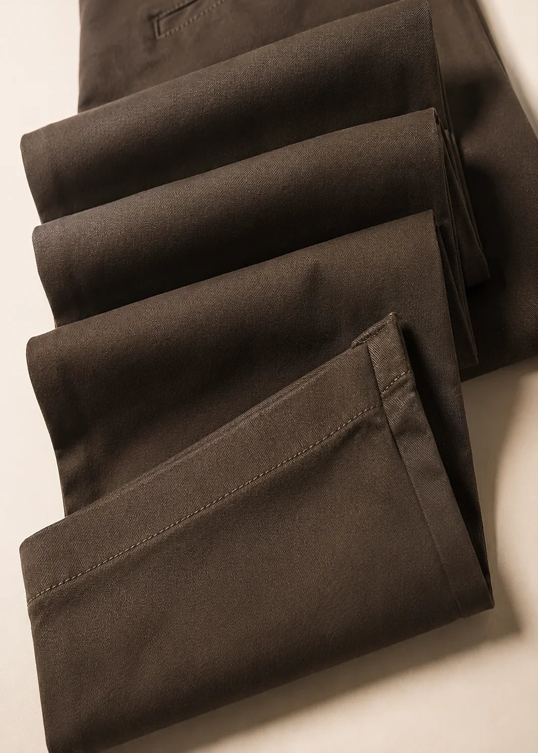 Dark Brown Stretch Chinos Cotton Pant