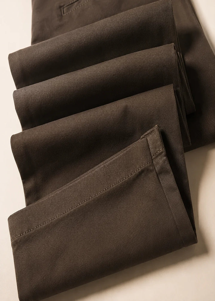 Dark Brown Stretch Chinos Cotton Pant