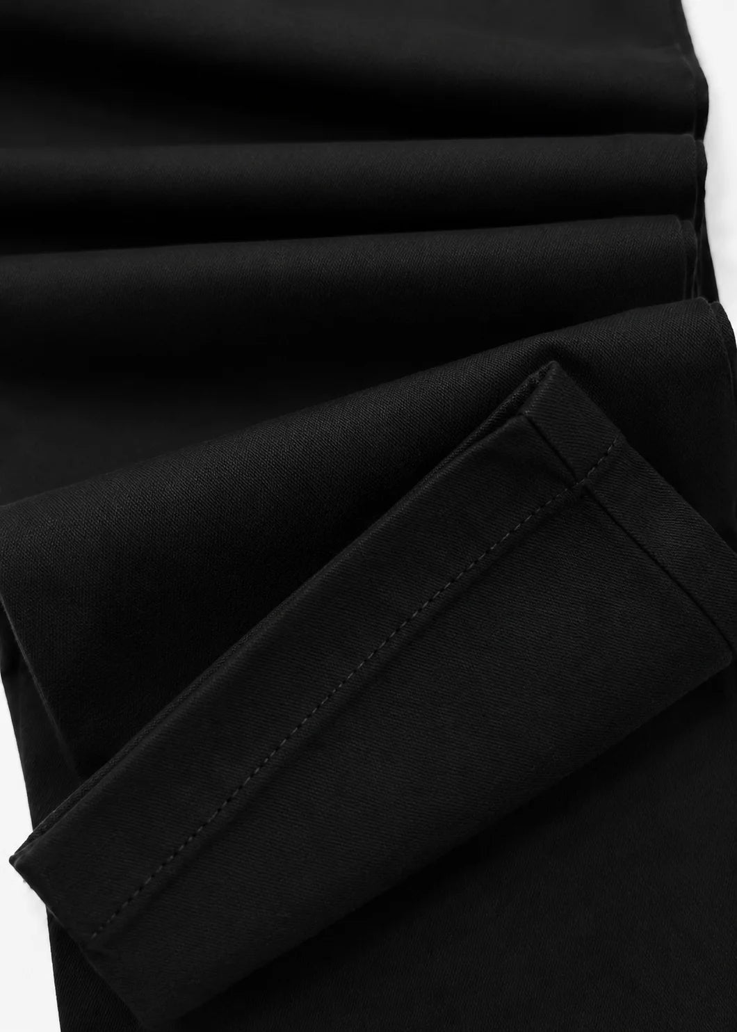 Black Stretch Chinos Cotton Pant