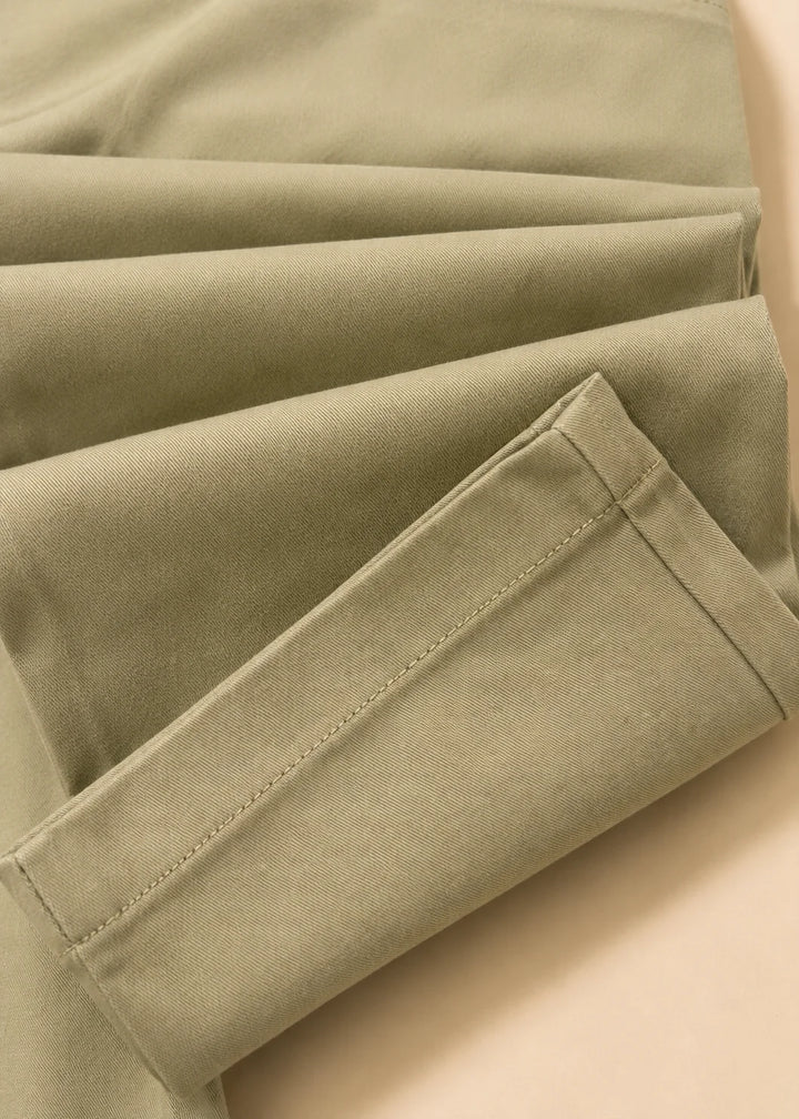 Pale Khaki Stretch Chinos Cotton Pant