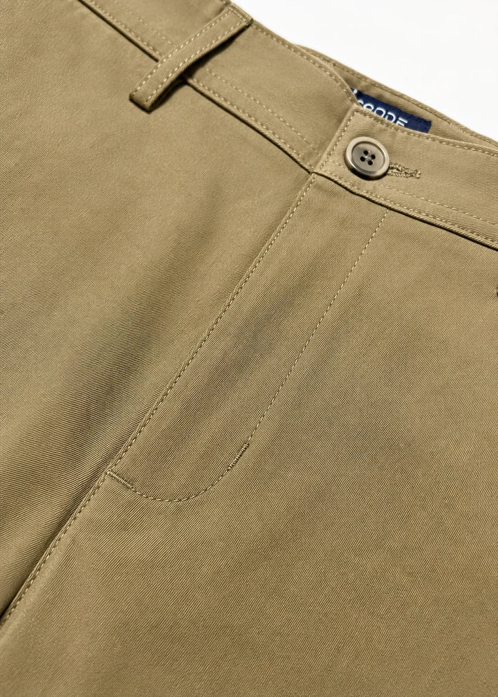 Khaki Stretch Chinos Cotton Pant