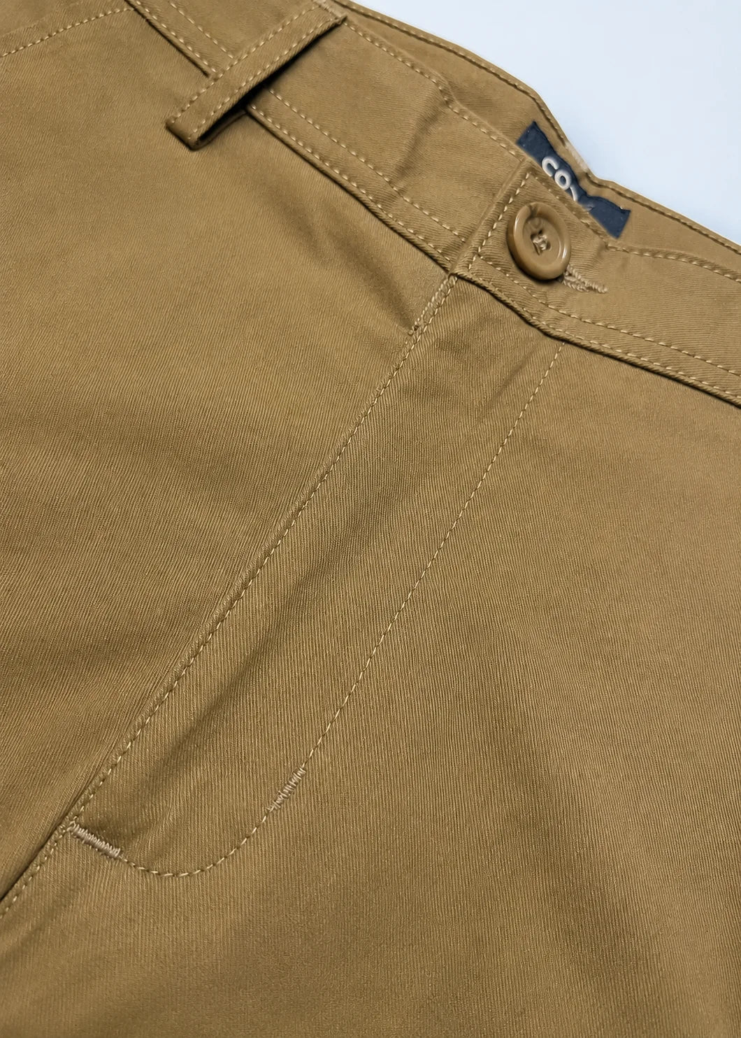 Brown Stretch Chinos Cotton Pant