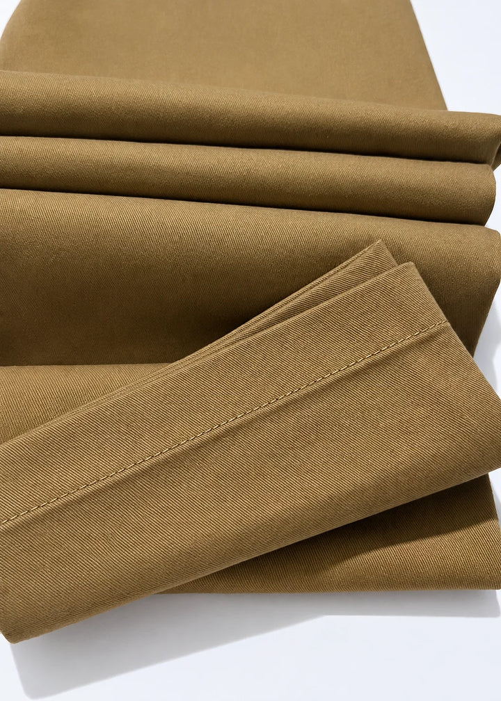 Brown Stretch Chinos Cotton Pant