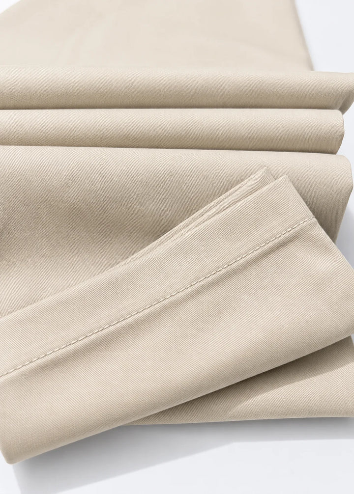 Stone Beige Stretch Chinos Cotton Pant