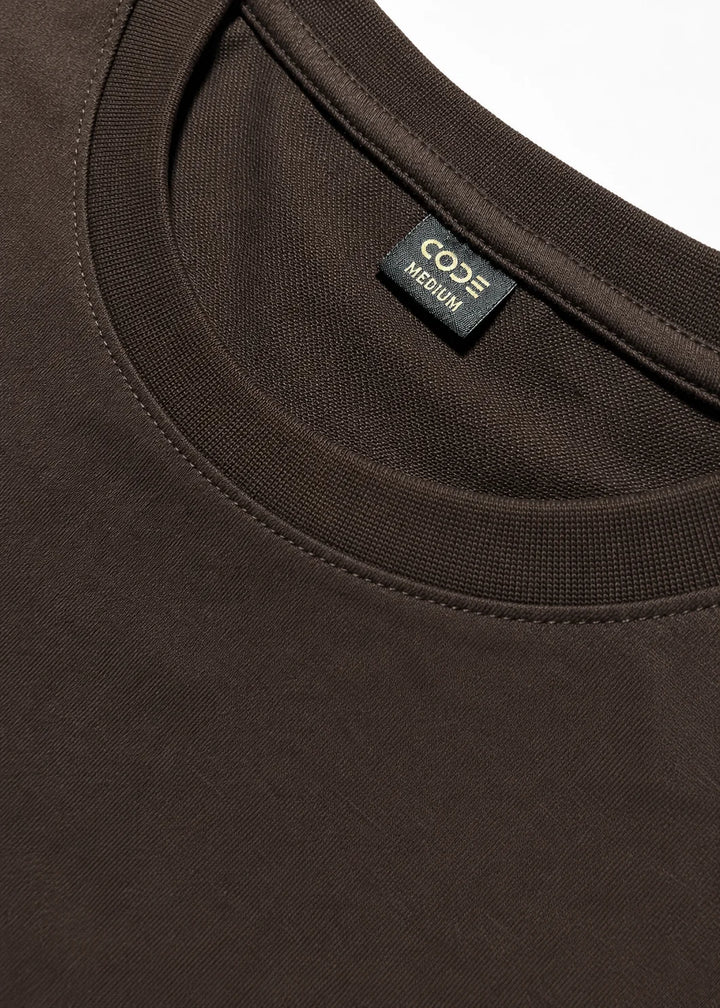 Heavy Box-Fit T-shirt — Brown