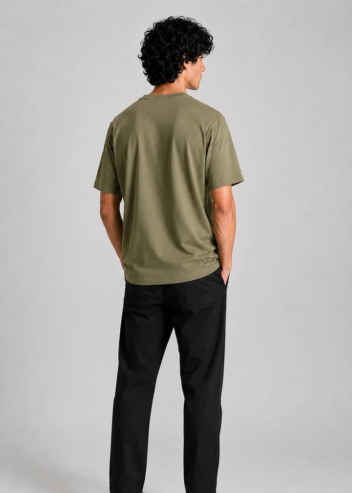 Stretch Relaxed Fit T-shirt — Olive Green