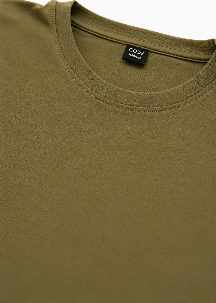Stretch Relaxed Fit T-Shirt Pack of 2 - Navy & Olive Green