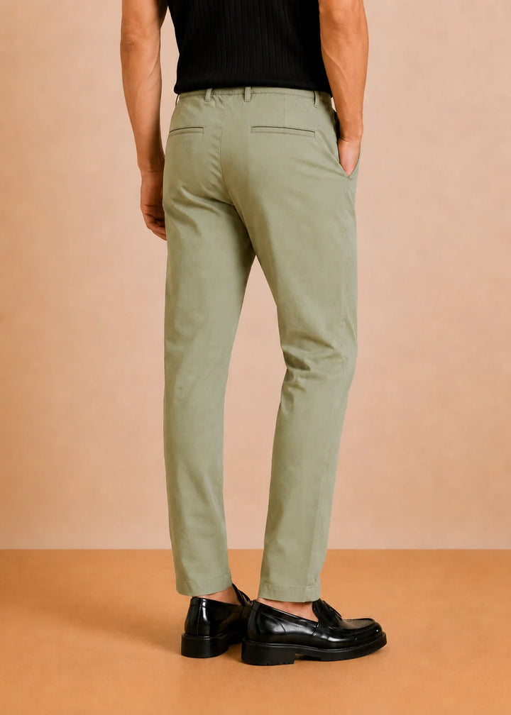 Pale Khaki Stretch Chinos