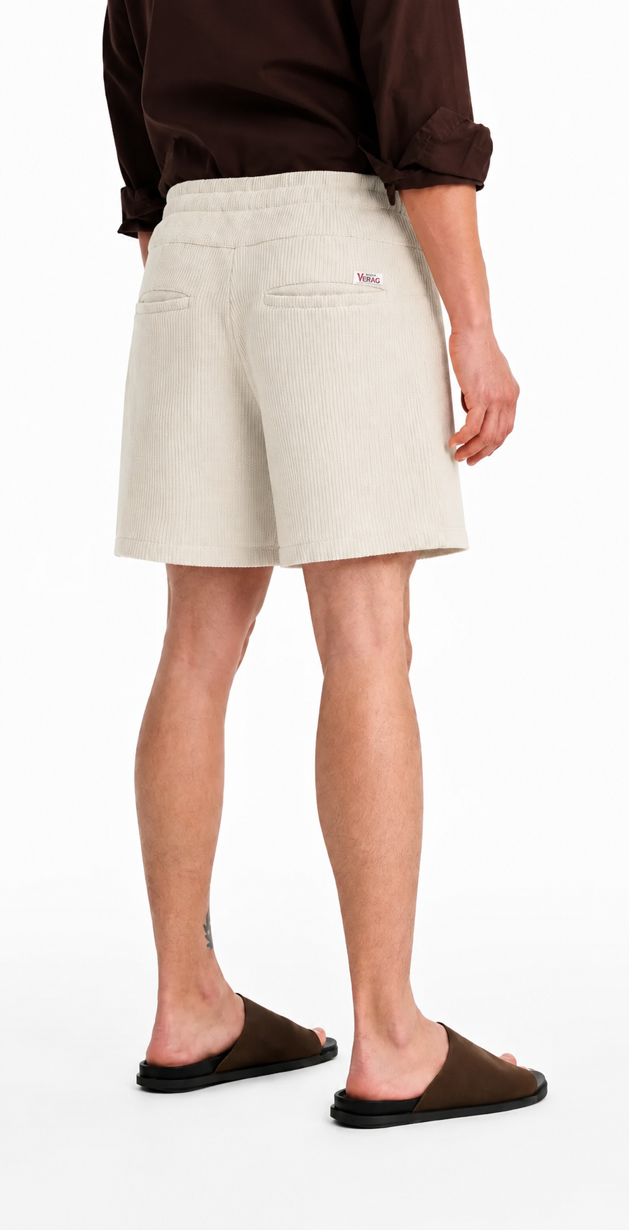 Relaxed Raglan T-Shirt Maroon & Navy & Waffle Knit Resort Shorts