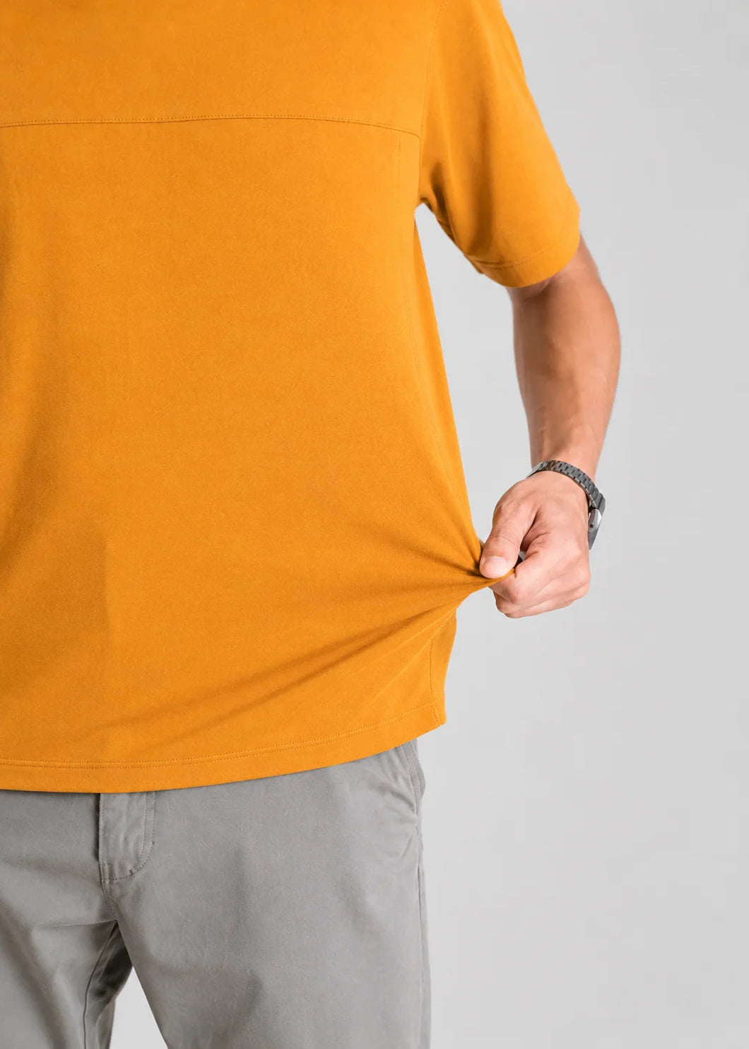 Mustard Seam Detail T-Shirt