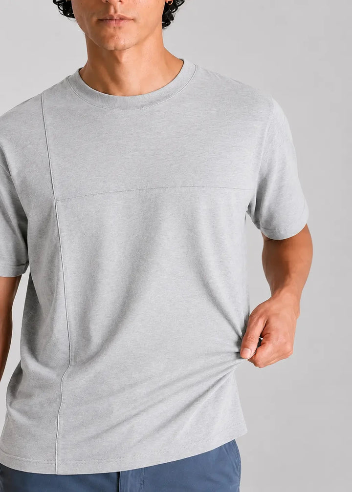 Grey Seam Detail T-Shirt