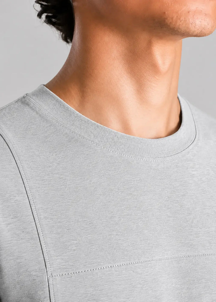 Grey Seam Detail T-Shirt