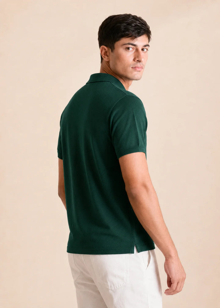 Zipper Polo Shirt – Green