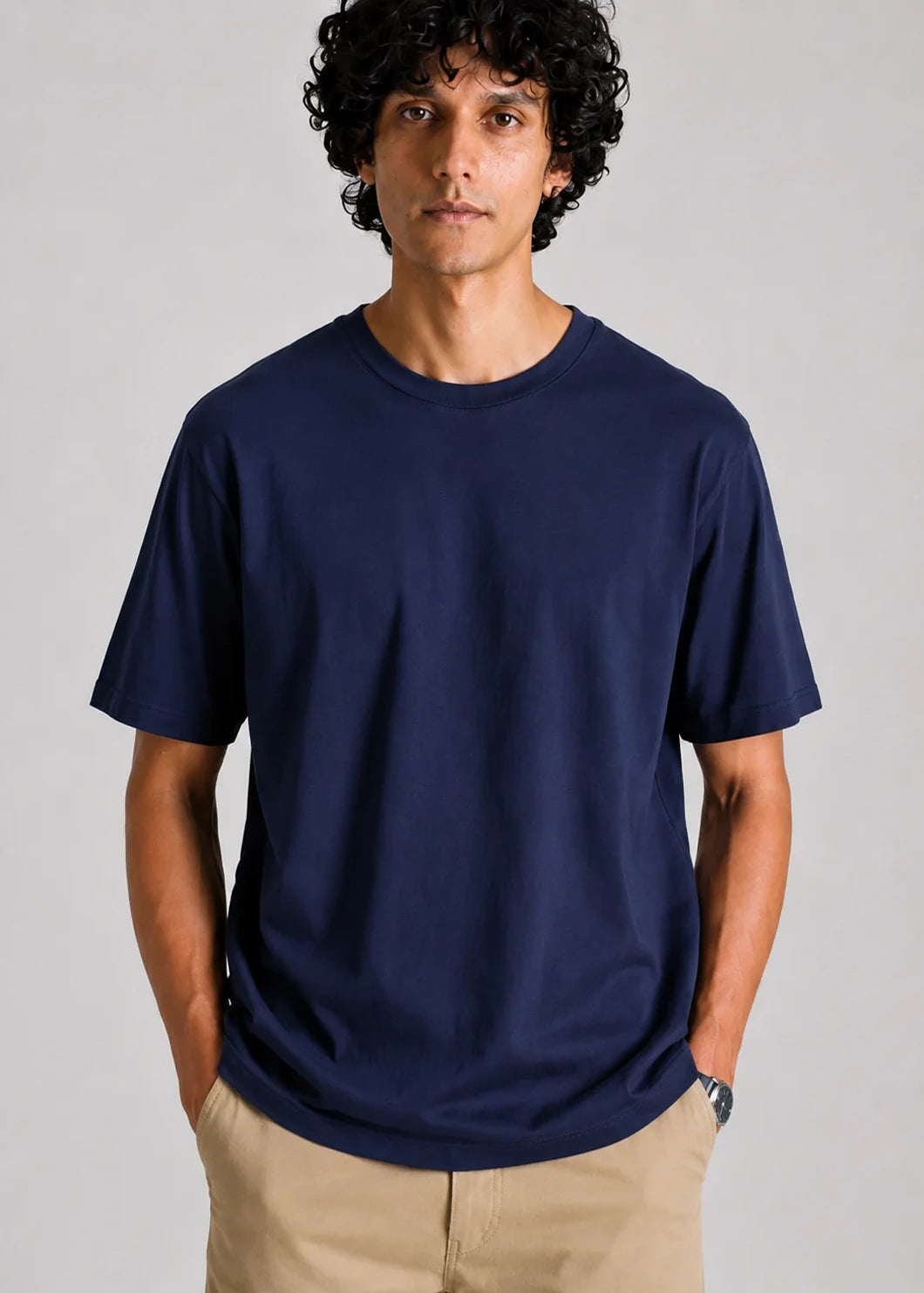 Stretch Relaxed Fit T-shirt — Navy