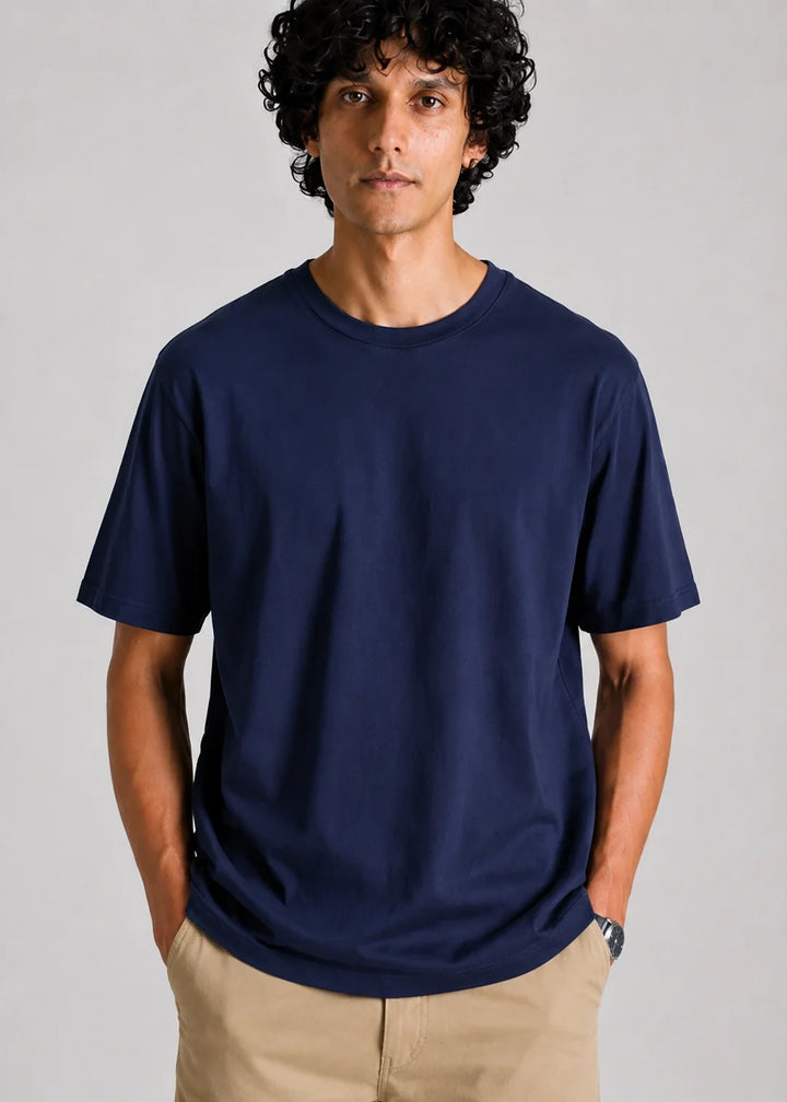 Stretch Relaxed Fit T-shirt — Navy