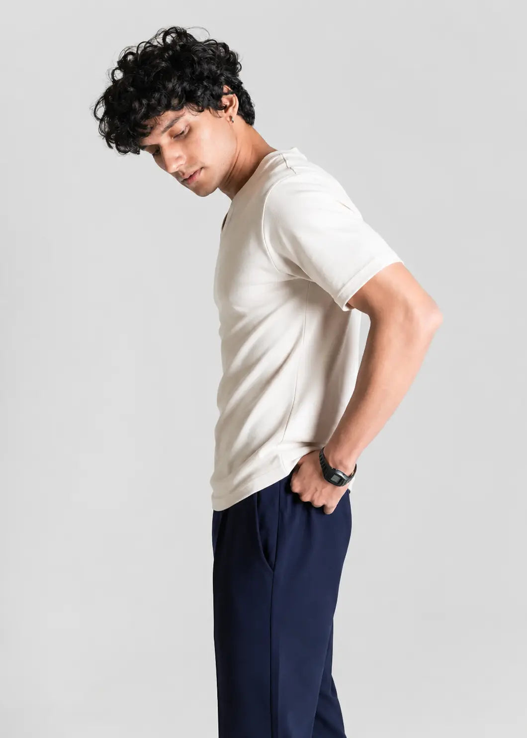 V-Neck Cotton Stretch T-Shirt