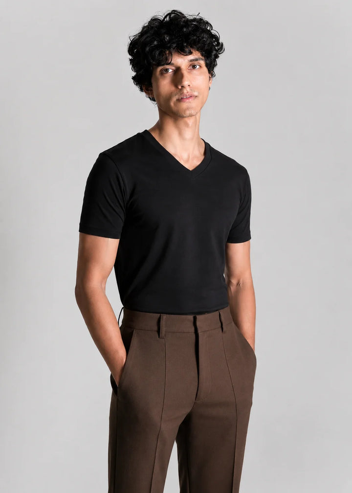 V-Neck Cotton Stretch T-Shirt