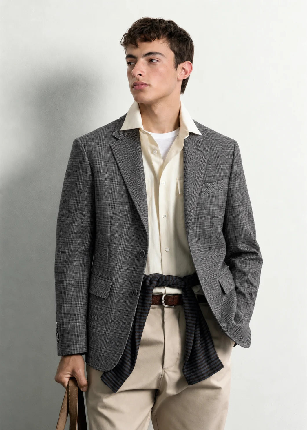 Graphite Tailored Check Blazer