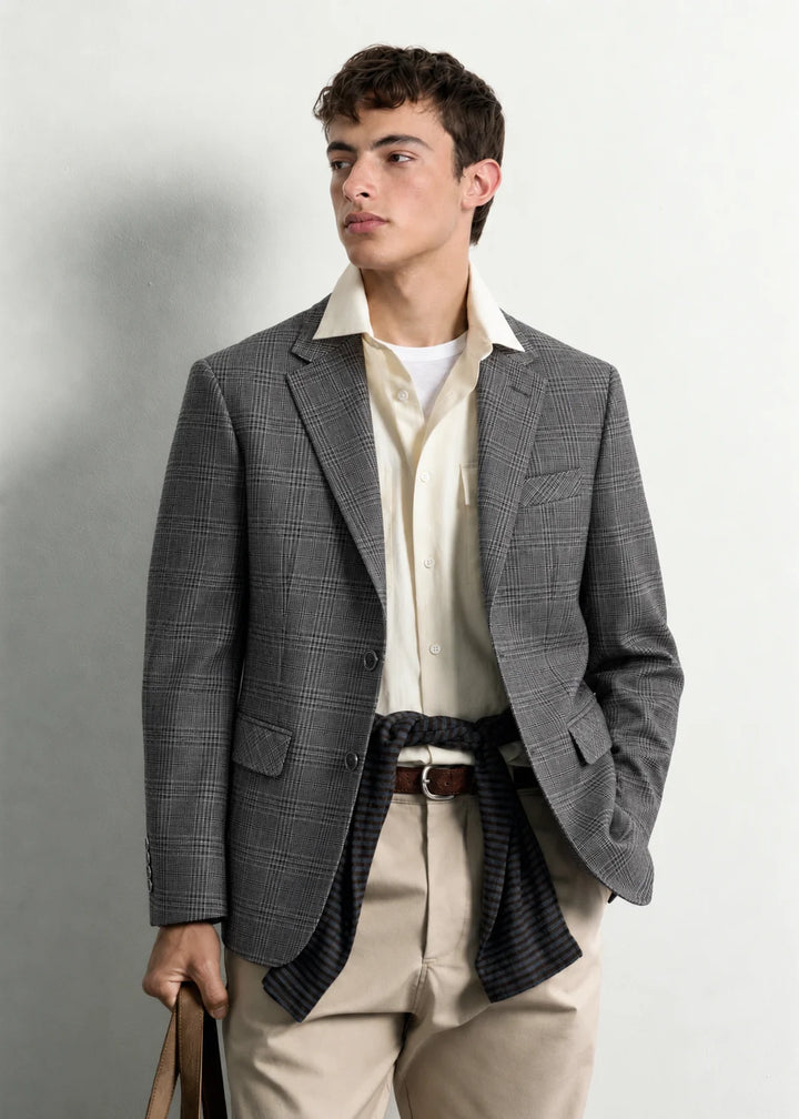 Graphite Tailored Check Blazer