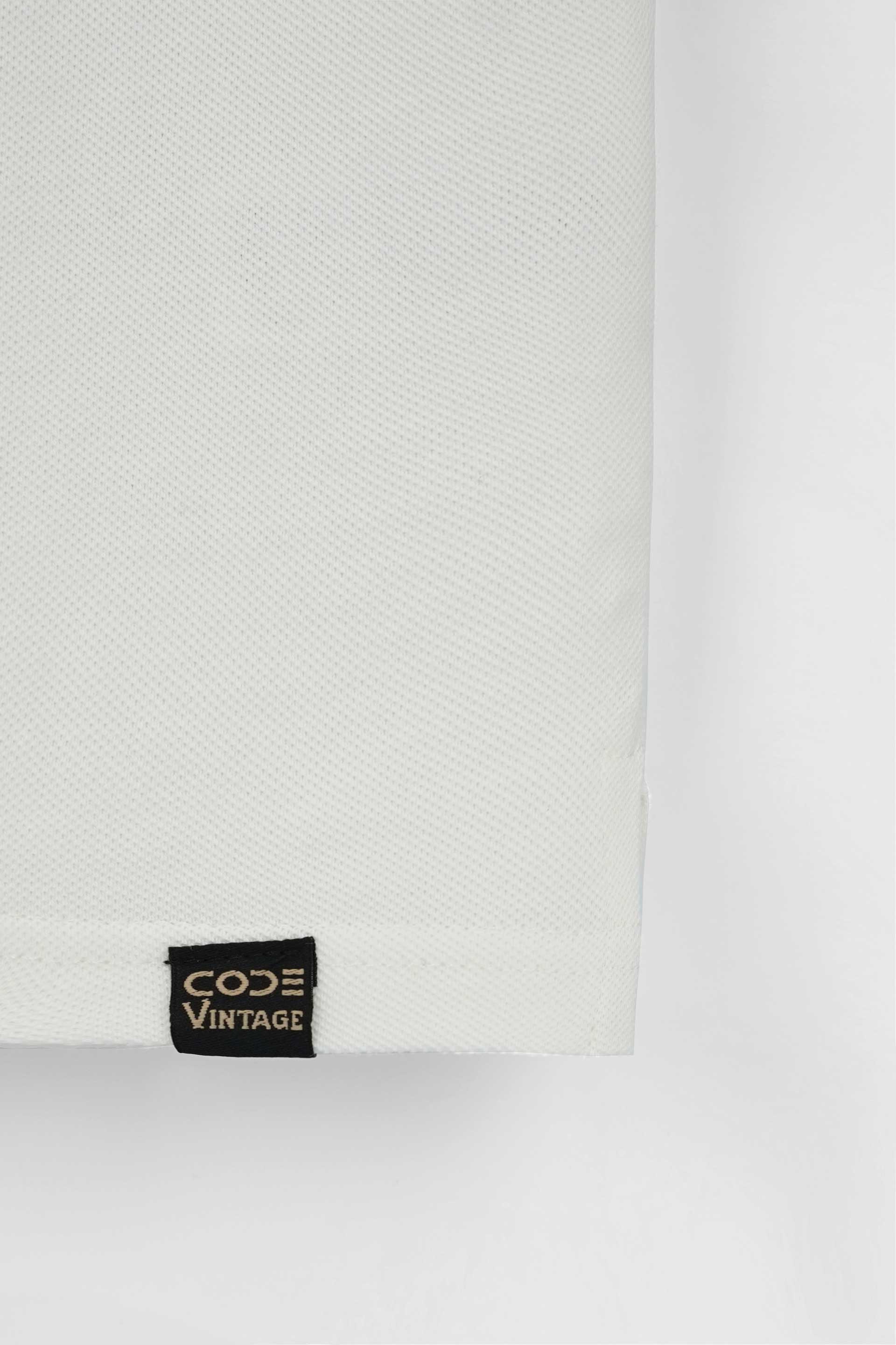 White Pique Polo Shirt