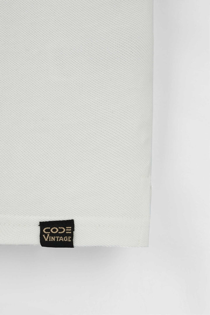 White Pique Polo Shirt