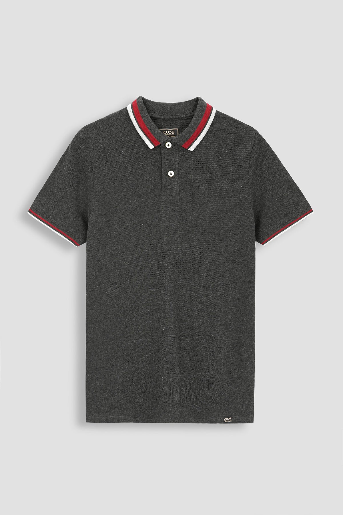 Charcoal Pique Polo Shirt