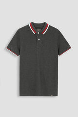 Charcoal Pique Polo Shirt