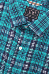 Check Blue Casual Shirt